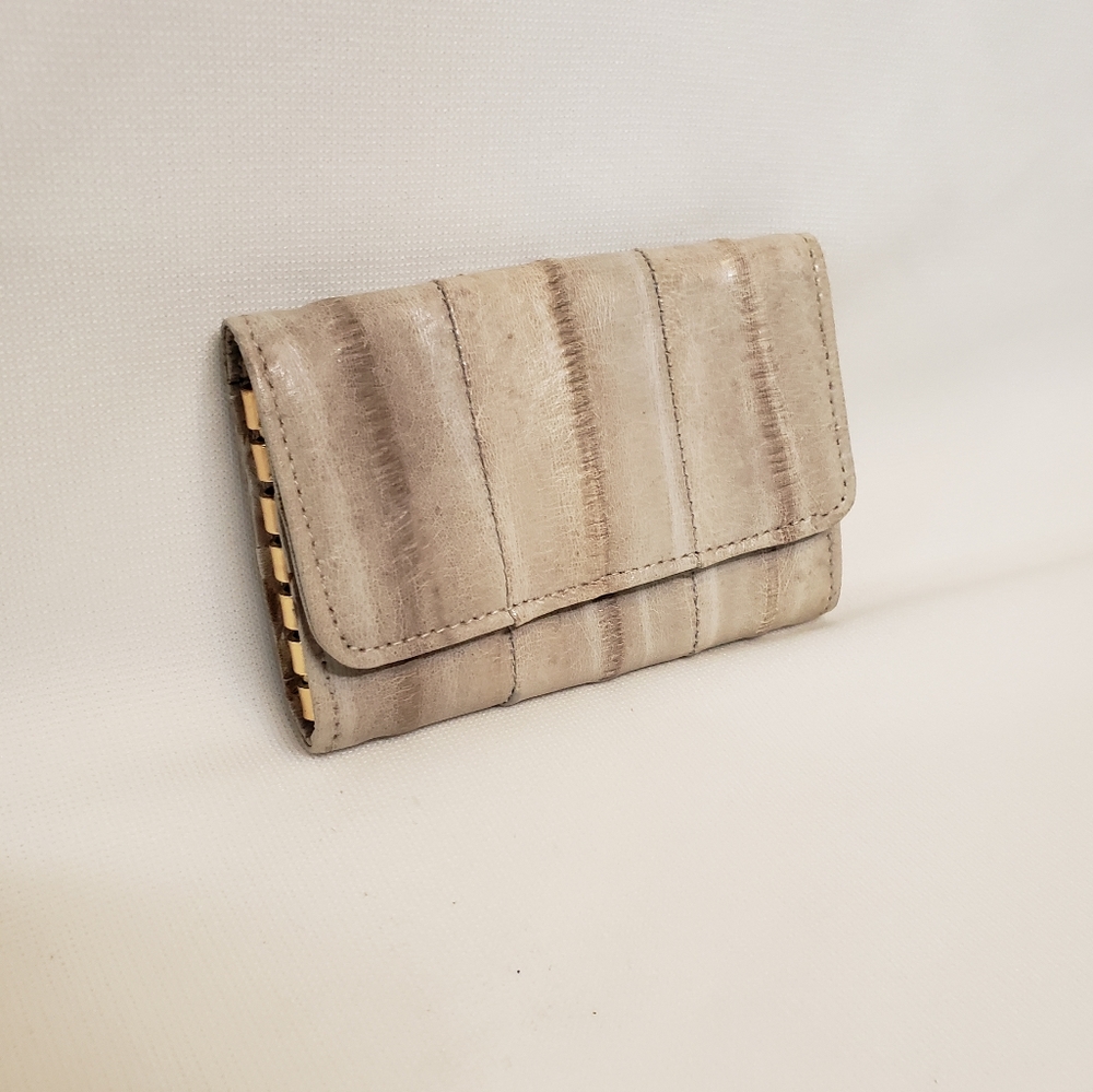 Vintage Tan Genuine Eelskin Key Holder, 1985